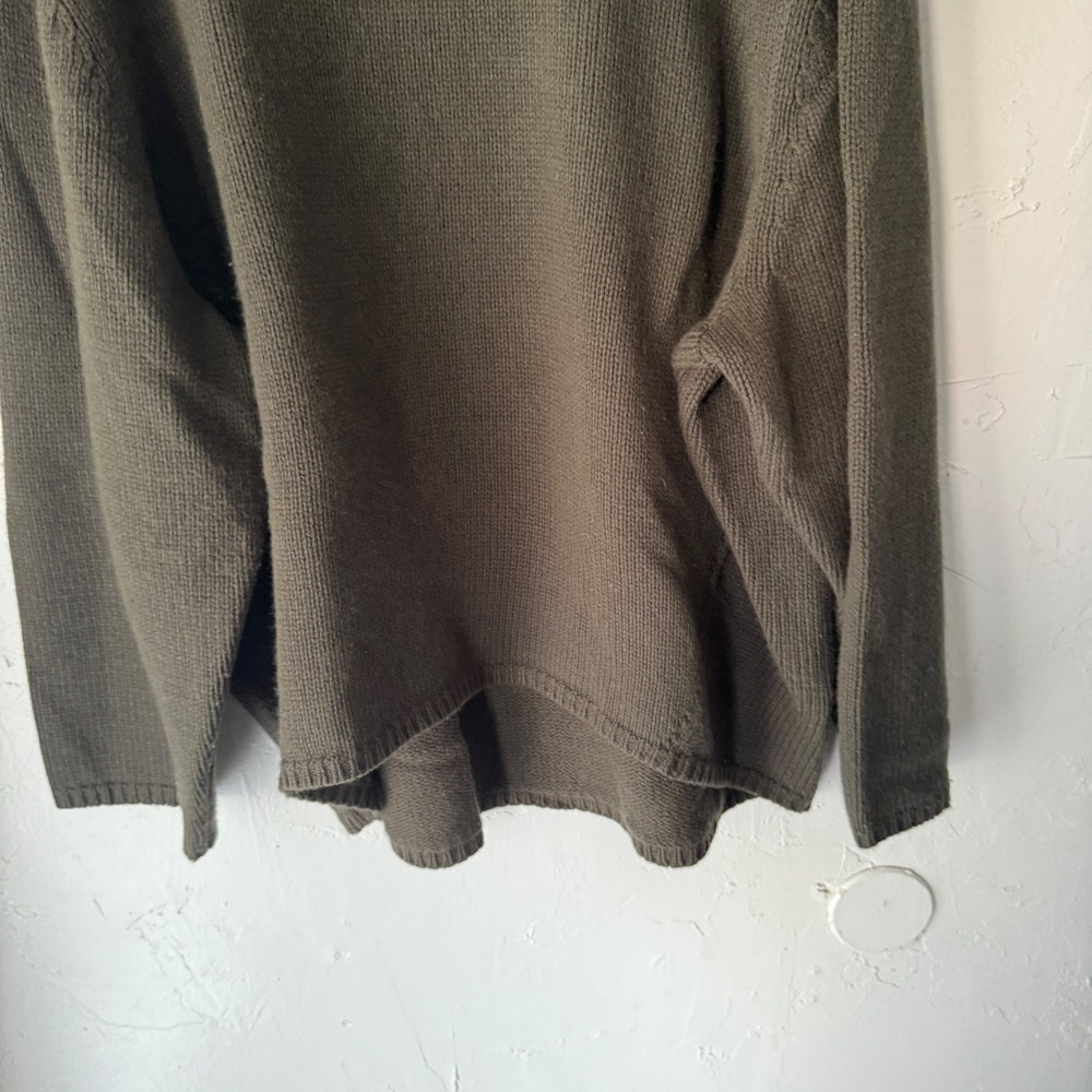 Toteme NWT $650 Wool Cashmere Blend Forest Green Turtleneck Sweater M Luxury - Picture 5 of 11